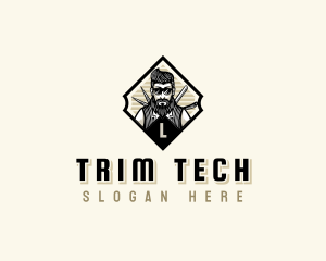 Trim - Beard Barbershop Stylist logo design