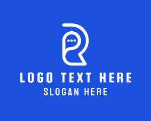 Application - Chat Application Letter R logo design