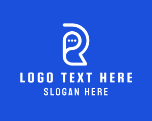 Message - Chat Application Letter R logo design