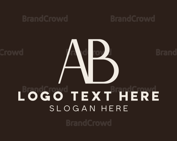Elegant Brand Letter AB Logo