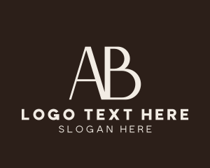 Fragrance - Elegant Brand Letter AB logo design
