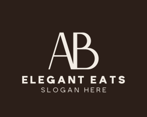 Elegant Brand Letter AB logo design