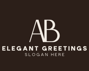 Elegant Brand Letter AB logo design