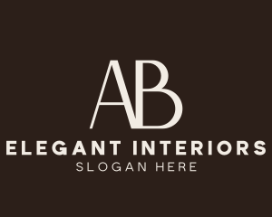 Elegant Brand Letter AB logo design