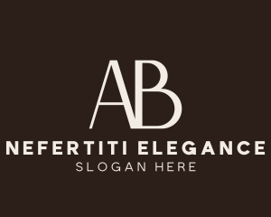 Elegant Brand Letter AB logo design