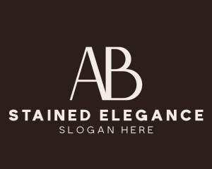 Elegant Brand Letter AB logo design