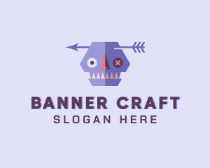 Zombie Monster Skull logo design