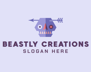 Monster - Zombie Monster Skull logo design