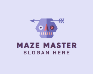 Zombie Monster Skull logo design