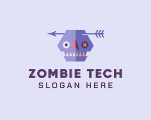 Zombie - Zombie Monster Skull logo design