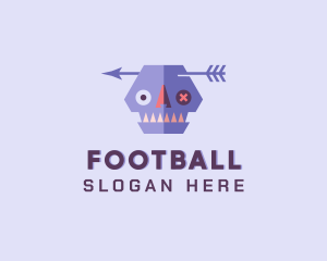 Streaming - Zombie Monster Skull logo design