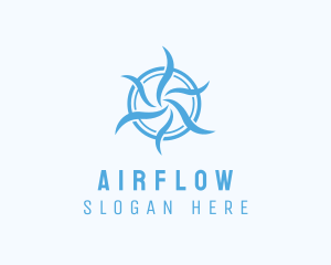 Fan Airflow Cooling logo design