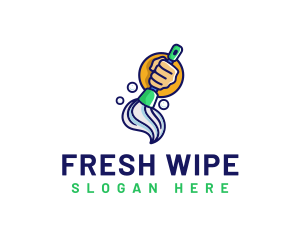 Wipe - Hand Mop Sanitation logo design