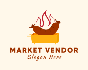 Vendor - Flame Hot Dog Grill logo design