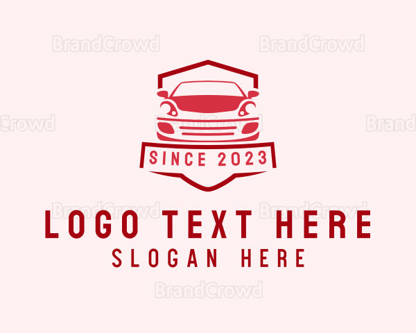 Car Driving School Badge Logo