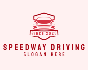 Driving - Car Driving School Badge logo design