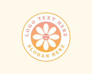 Cute - Happy Flower Smile logo design