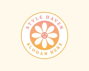 Happy Flower Smile Logo