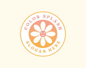 Happy Flower Smile logo design