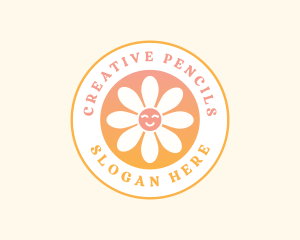 Happy Flower Smile logo design