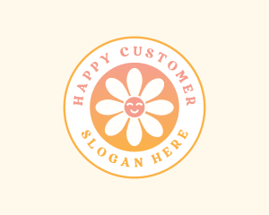 Happy Flower Smile logo design