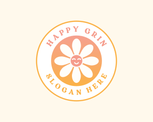 Smile - Happy Flower Smile logo design