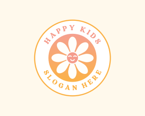 Happy Flower Smile logo design