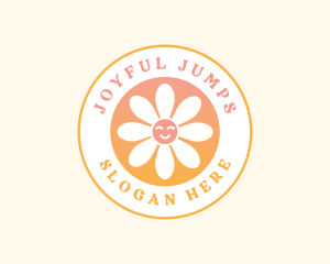 Happy Flower Smile logo design