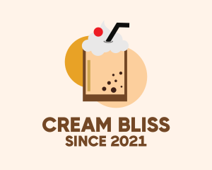 Cream - Cream Milkshake Drink logo design
