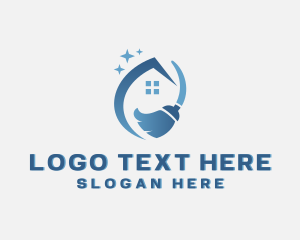 Wipe - House Cleaning Broom logo design