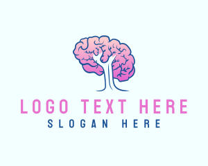 Mental Health - Mental Brain Tree logo design