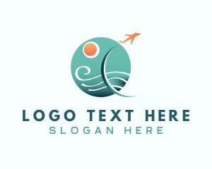 Plane Rental - Travel Airplane Trip logo design