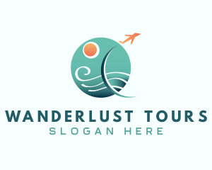 Travel Airplane Trip logo design