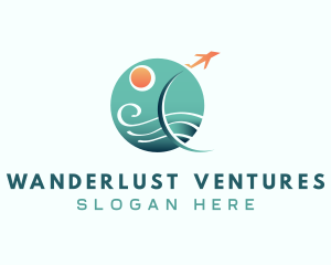 Travel Airplane Trip logo design