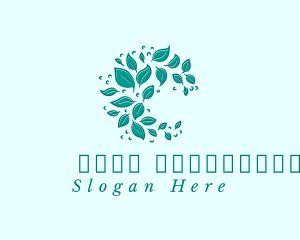 Wreath - Botanical Leaf Wreath logo design