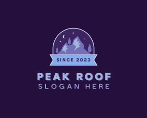 Outdoor Mountain Peak logo design