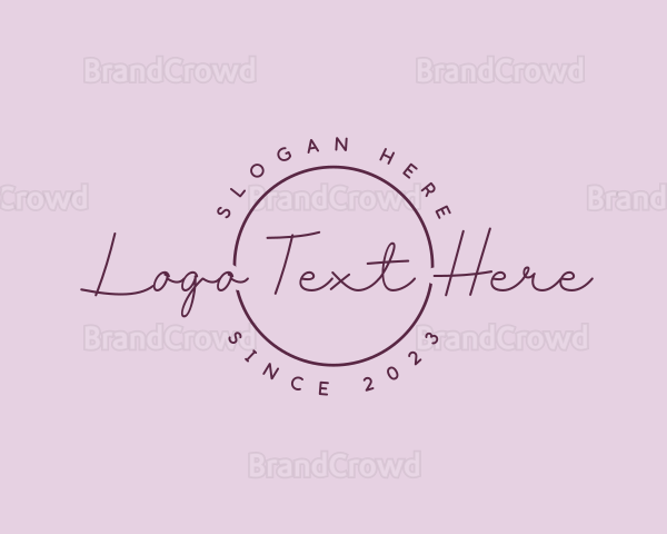 Feminine Script Lifestyle Logo