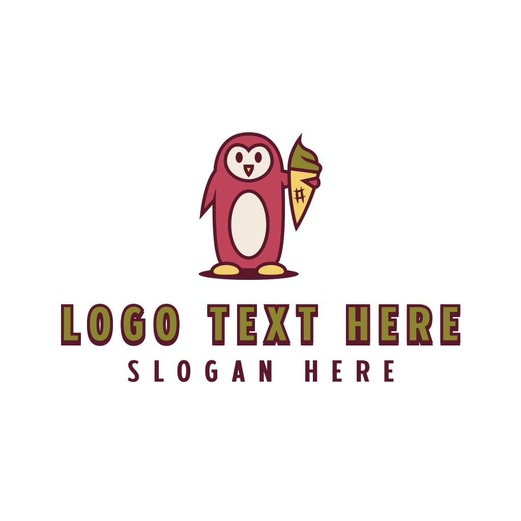 Gelato Penguin Creamery Logo | BrandCrowd Logo Maker