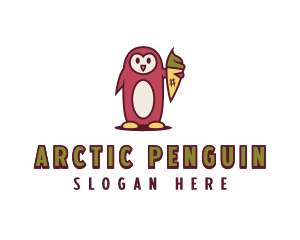 Gelato Penguin Creamery logo design