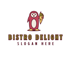 Gelato Penguin Creamery logo design