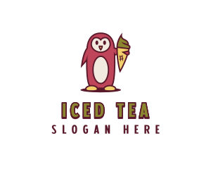 Gelato Penguin Creamery logo design