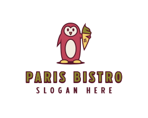 Gelato Penguin Creamery logo design