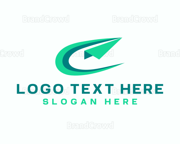 Plane Courier Delivery Logo