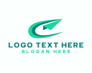 Freight - Plane Courier Delivery logo design