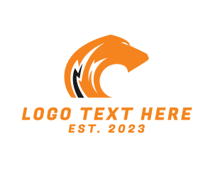 Lion Head - Lightning Hound Dog logo design