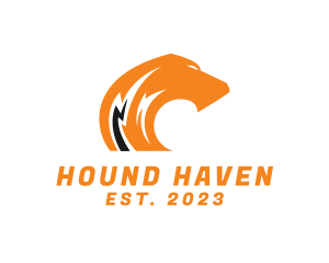 Hound - Lightning Hound Dog logo design