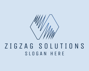 Zigzag Polygon Company logo design