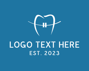 Minimalist - Tooth Dentist Braces logo design