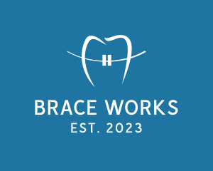 Tooth Dentist Braces logo design