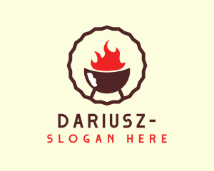 Hot Barbecue BBQ Grill Logo